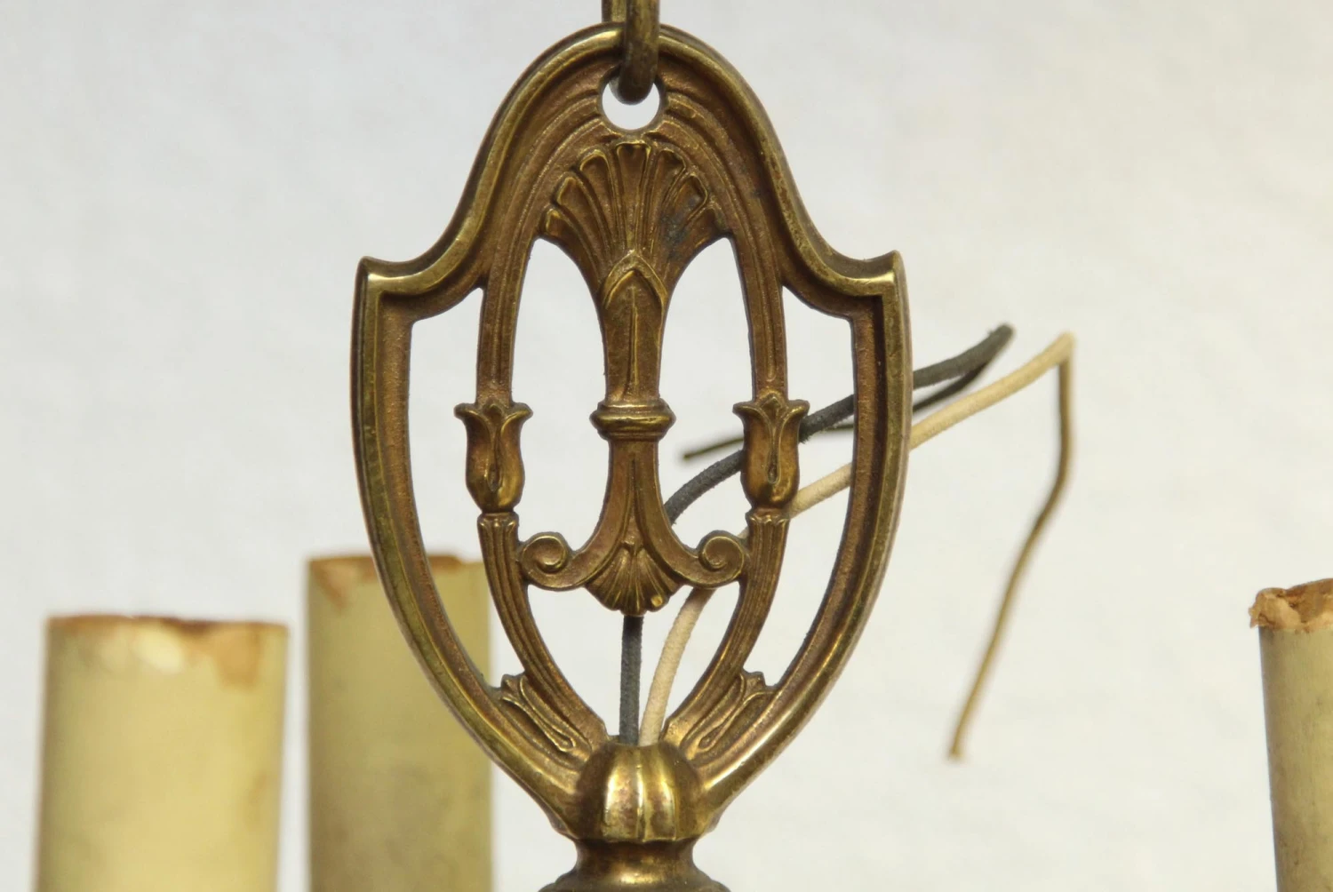 Tulip Glass Pendant Light With 3 Arm Brass Frame 9 Tulip Glass Pendant Light With 3 Arm Brass Frame - Image 7