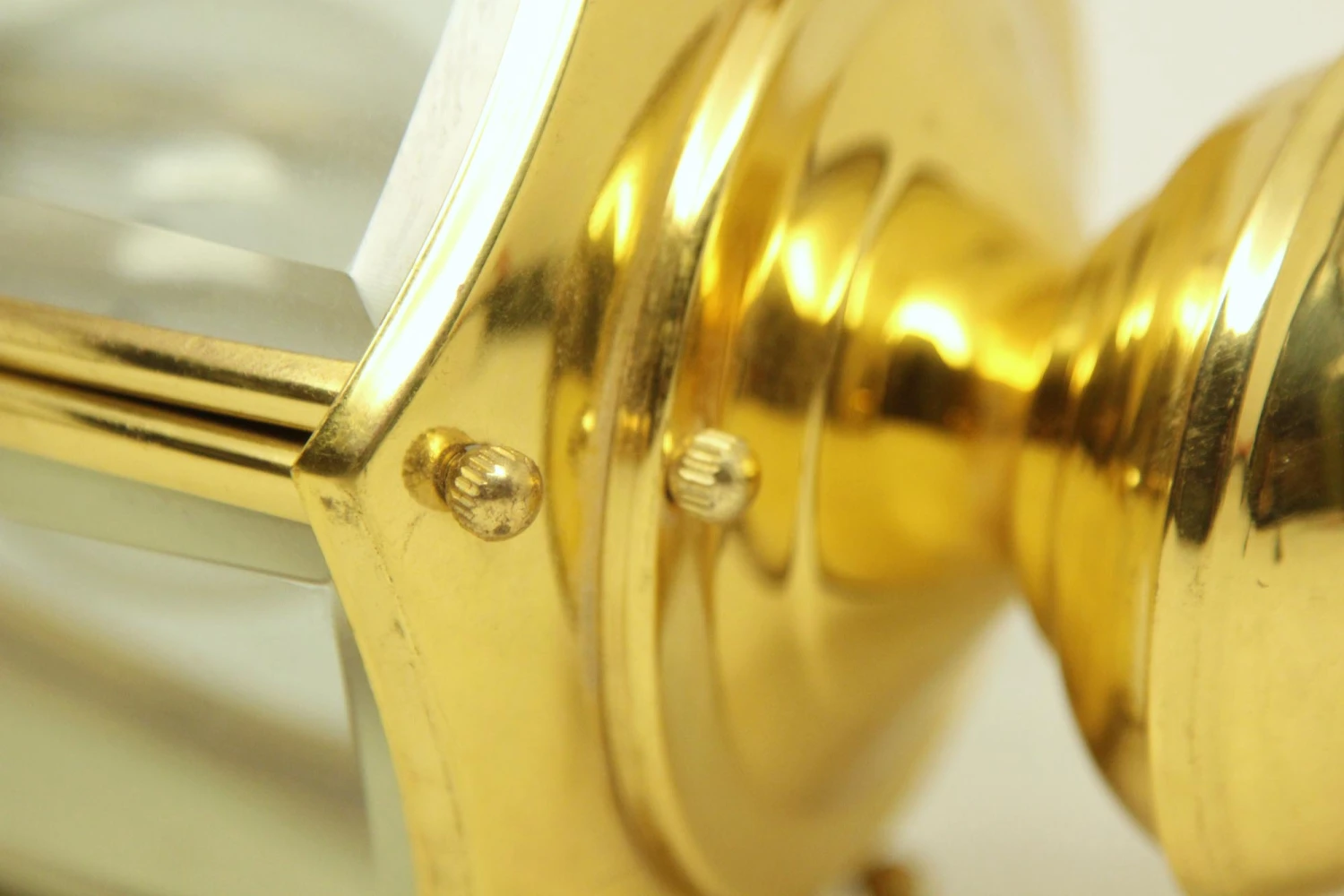 Modern Polish Brass Exterior Wall Sconce 7 Modern Polish Brass Exterior Wall Sconce - Image 5