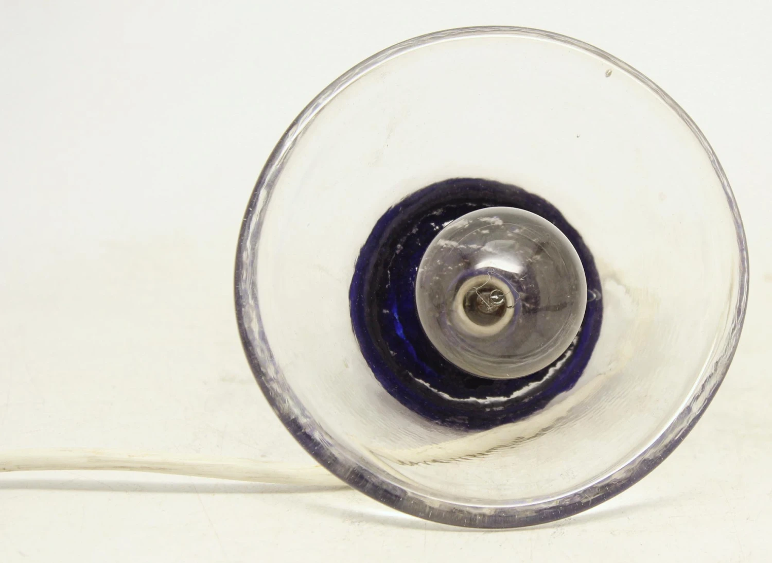 Vintage Blue & Clear Glass Pendant Light 7 Vintage Blue & Clear Glass Pendant Light - Image 5