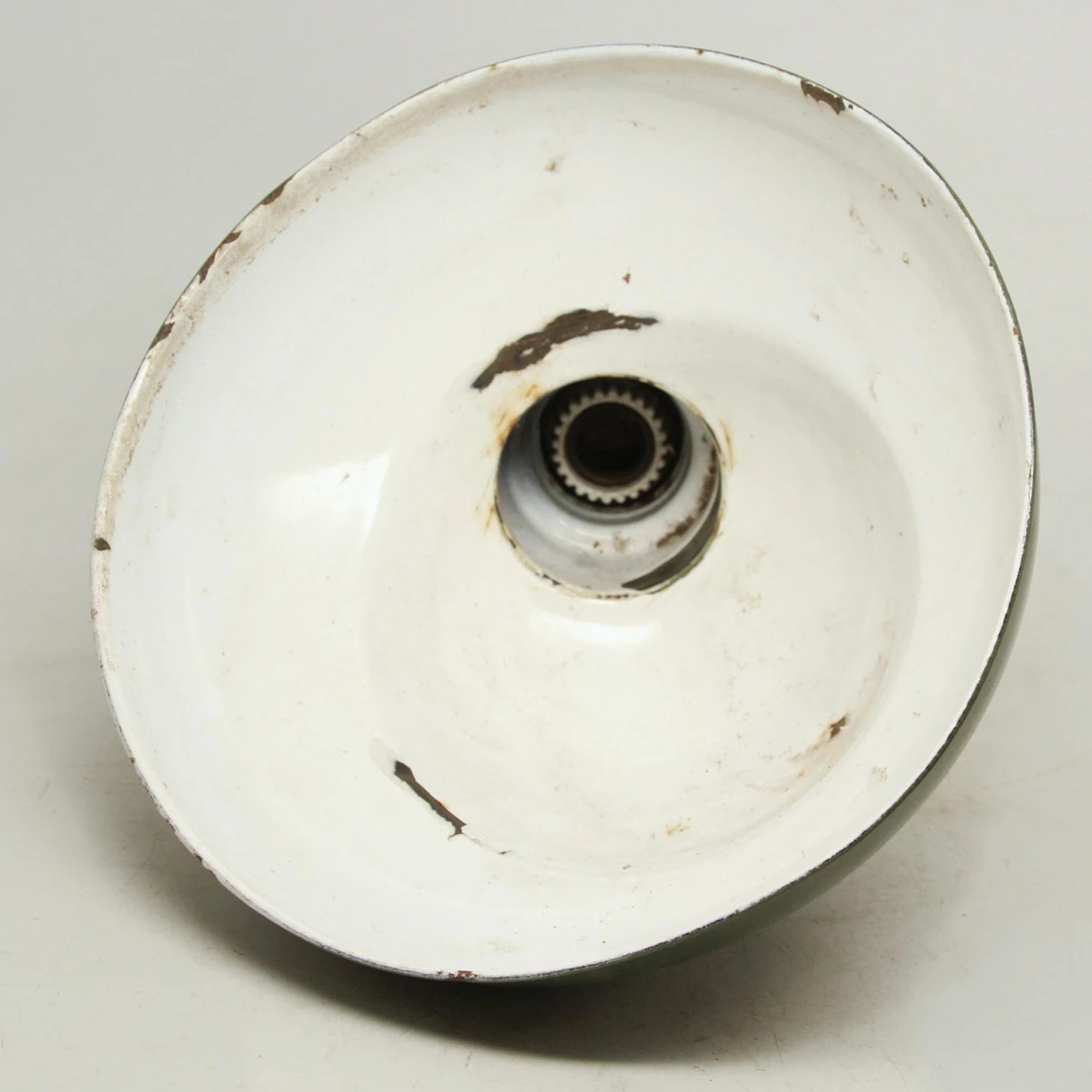 Vintage Green Steel Angled Shade Flush Mount Light 6 Vintage Green Steel Angled Shade Flush Mount Light - Image 4