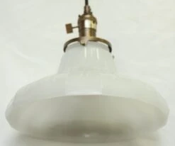 1920s Antique 11 In. Milk Glass Pendant Light 14 1920s Antique 11 In. Milk Glass Pendant Light -OGT Sale Store m231262 06