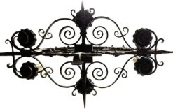 Antique Colonial Forged Iron 6 Light Chandelier 15 Antique Colonial Forged Iron 6 Light Chandelier -OGT Sale Store m231366 07