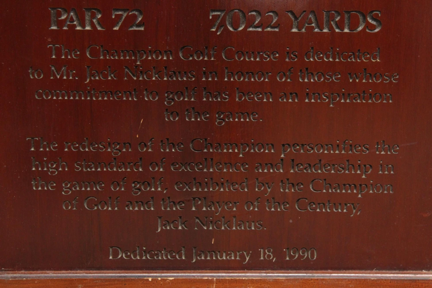 Champion Course Plaque 6 Champion Course Plaque - Image 4