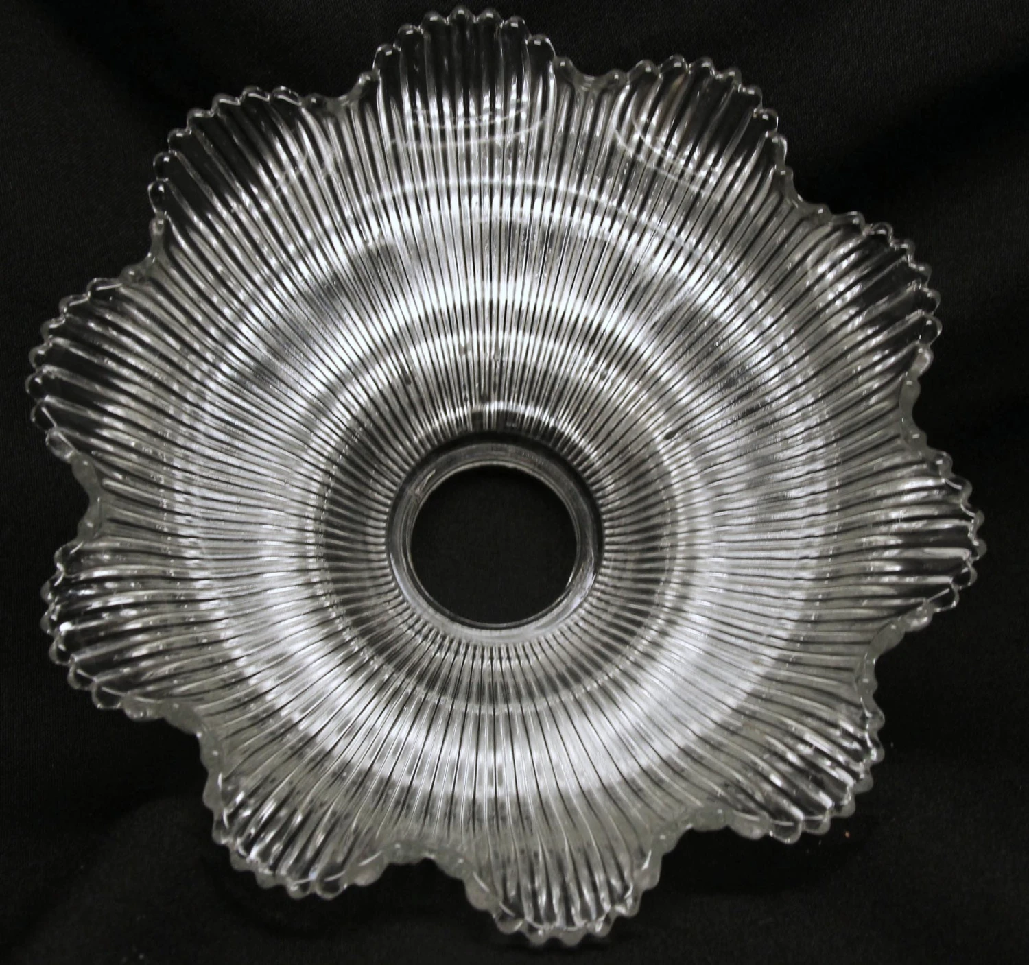 Custom Antique Holophane 7.75 In. Clear Glass Pendant Light 6 Custom Antique Holophane 7.75 In. Clear Glass Pendant Light - Image 4