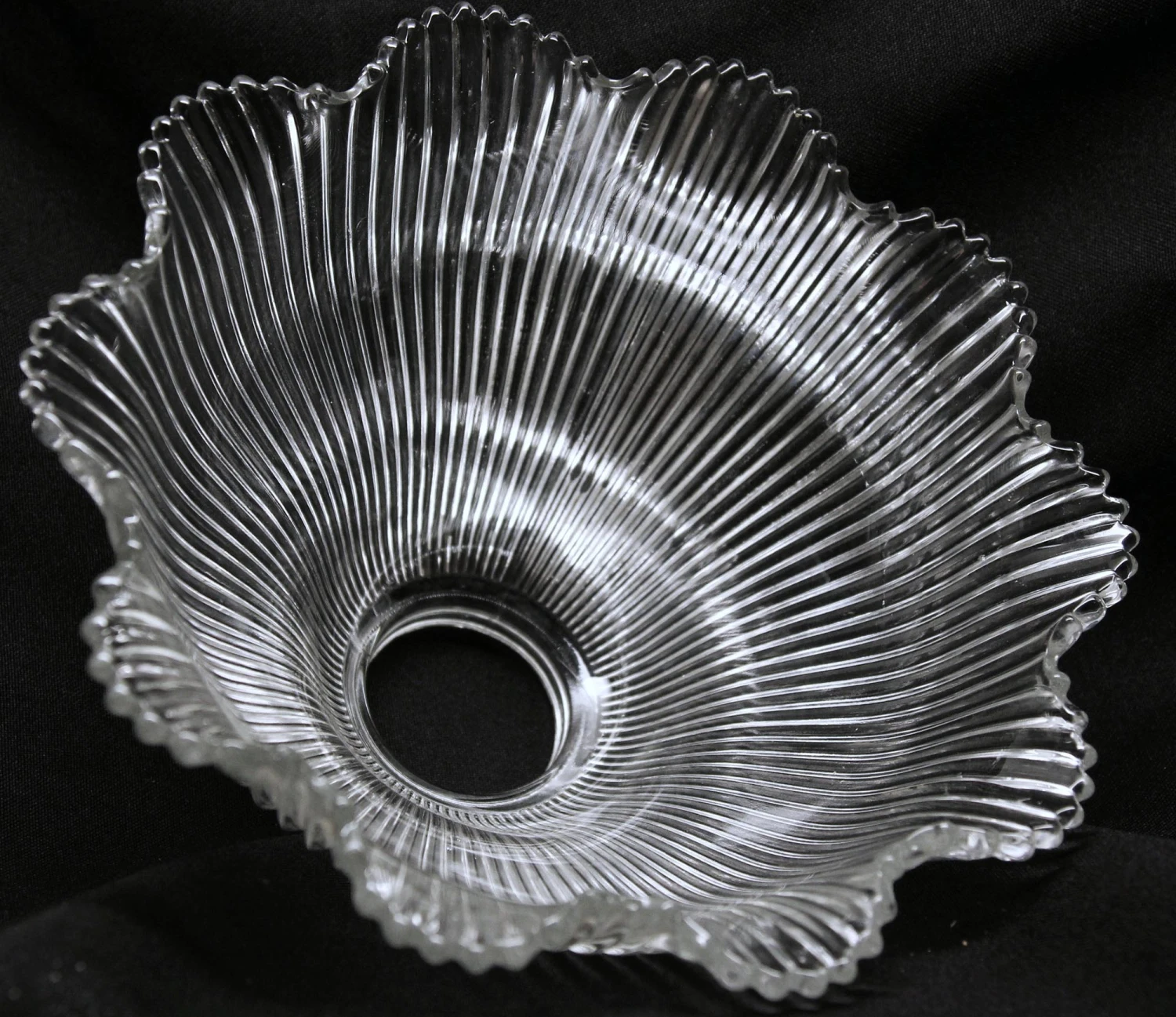 Custom Antique Holophane 7.75 In. Clear Glass Pendant Light 7 Custom Antique Holophane 7.75 In. Clear Glass Pendant Light - Image 5