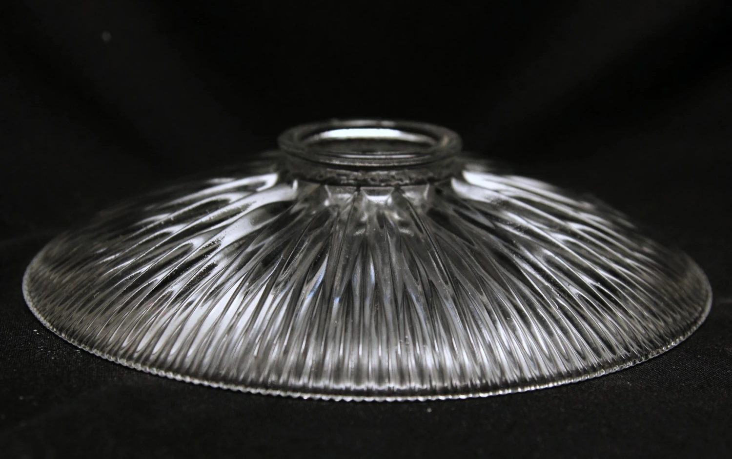 Custom Antique Holophane 8.25 In. Clear Glass Pendant Light 6 Custom Antique Holophane 8.25 In. Clear Glass Pendant Light - Image 4