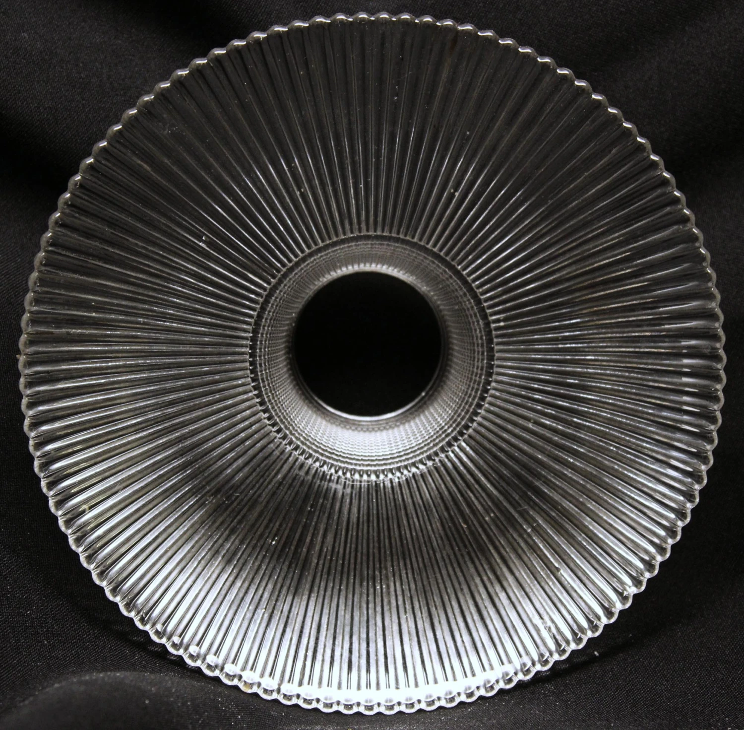 Custom 1920s Holophane 7.5 In. Clear Glass Pendant Light 6 Custom 1920s Holophane 7.5 In. Clear Glass Pendant Light - Image 4