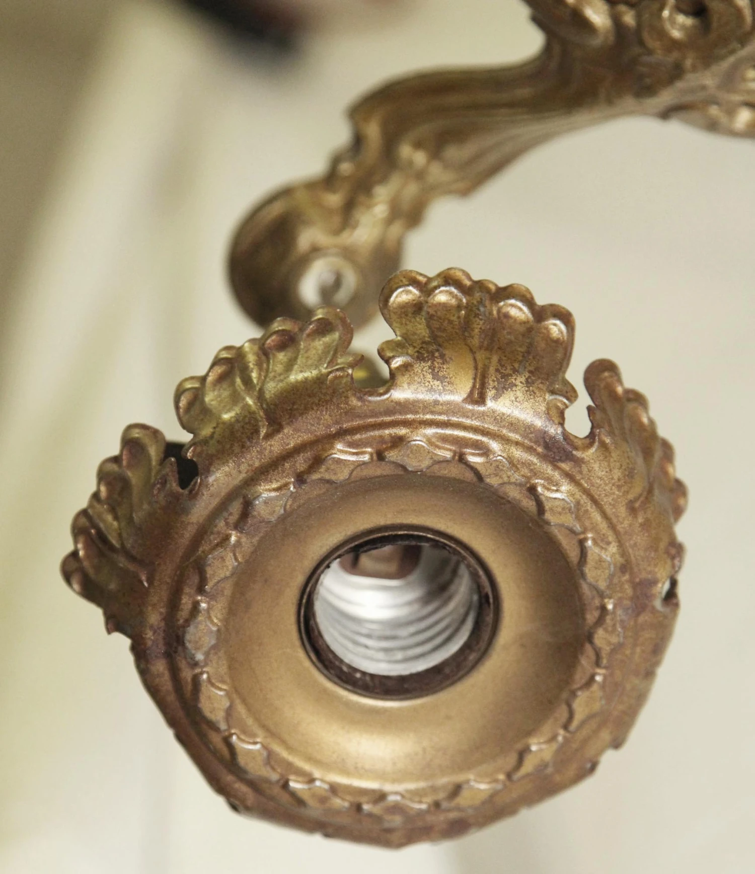 Victorian Gas Bronze 3 Down Light Chandelier 10 Victorian Gas Bronze 3 Down Light Chandelier - Image 8