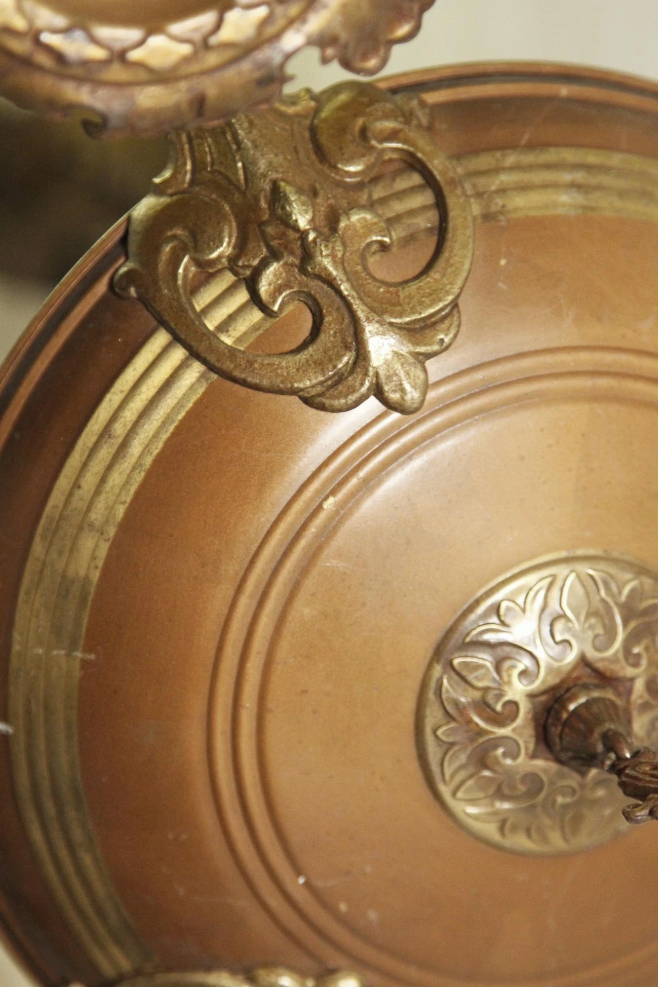 Victorian Gas Bronze 3 Down Light Chandelier 11 Victorian Gas Bronze 3 Down Light Chandelier - Image 9