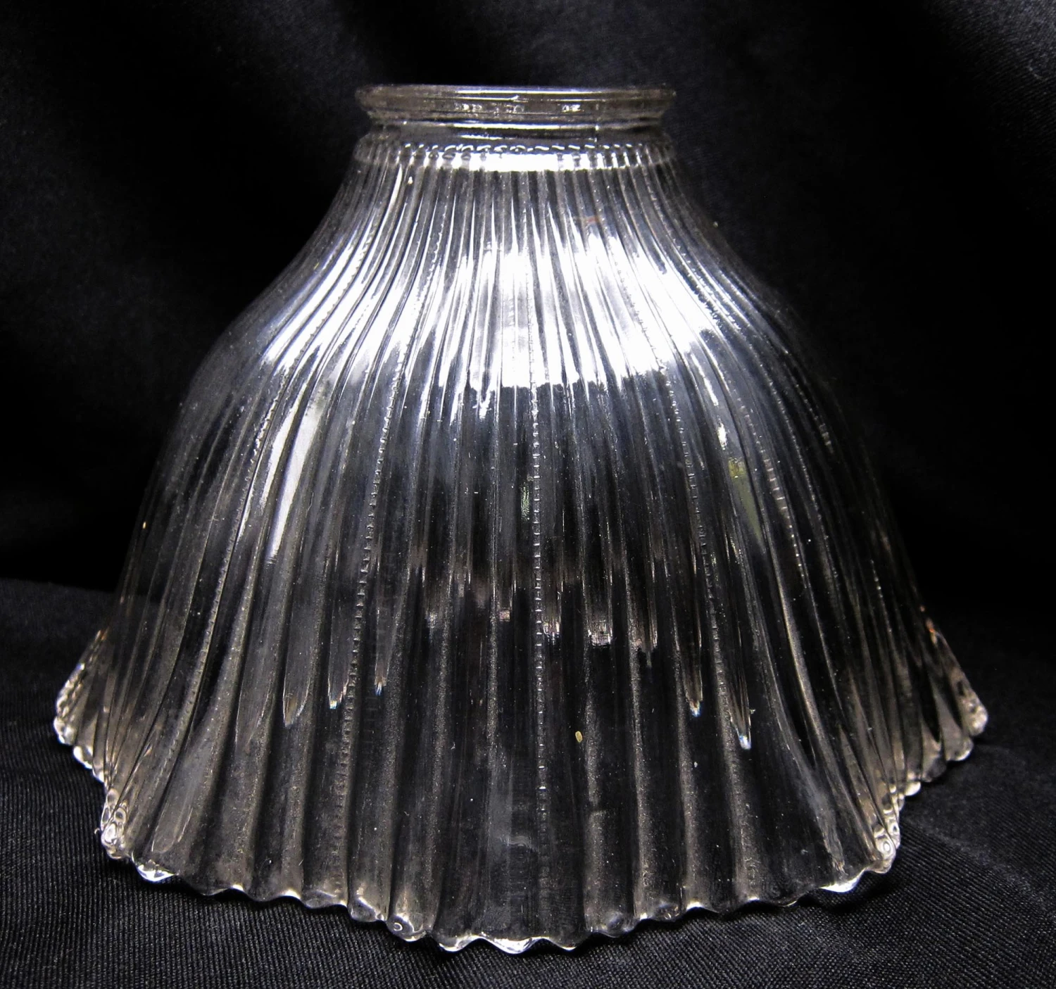 Custom 1920s Holophane Clear Glass 7 In. Pendant Light 7 Custom 1920s Holophane Clear Glass 7 In. Pendant Light - Image 5