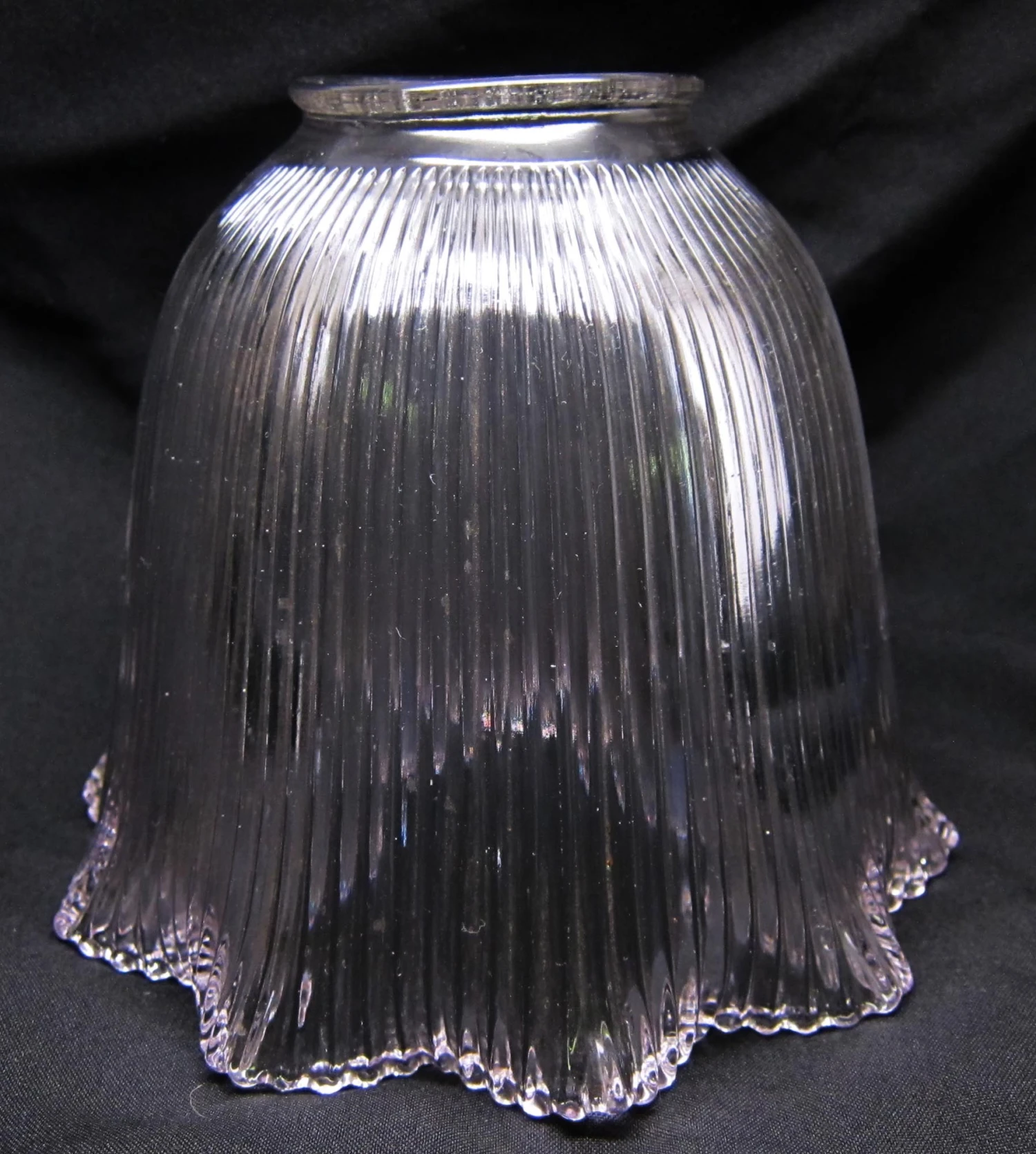 Custom 1920s Holophane 8.25 In. Clear Glass Pendant Light 6 Custom 1920s Holophane 8.25 In. Clear Glass Pendant Light - Image 4