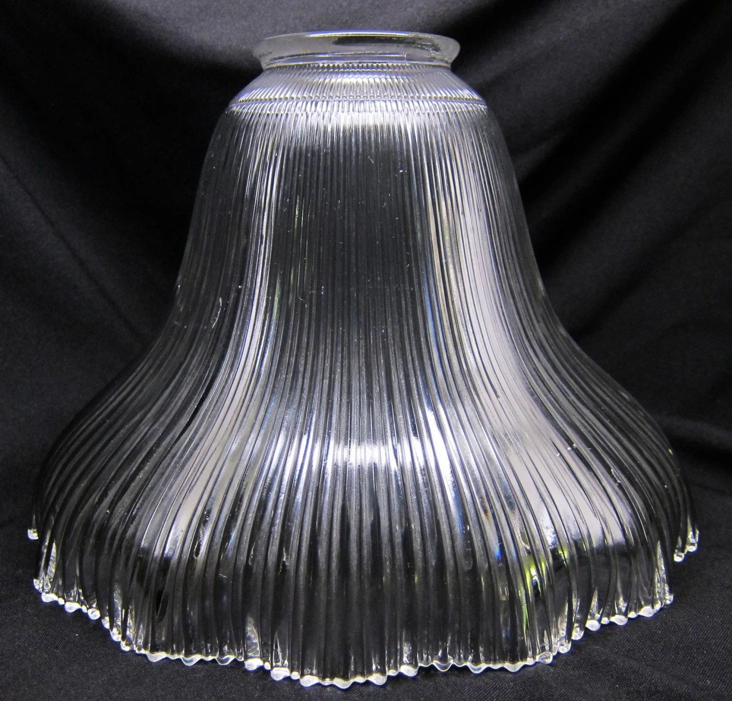 Custom 1920s Holophane Clear Glass 11.375 In. Pendant Light 6 Custom 1920s Holophane Clear Glass 11.375 In. Pendant Light - Image 4
