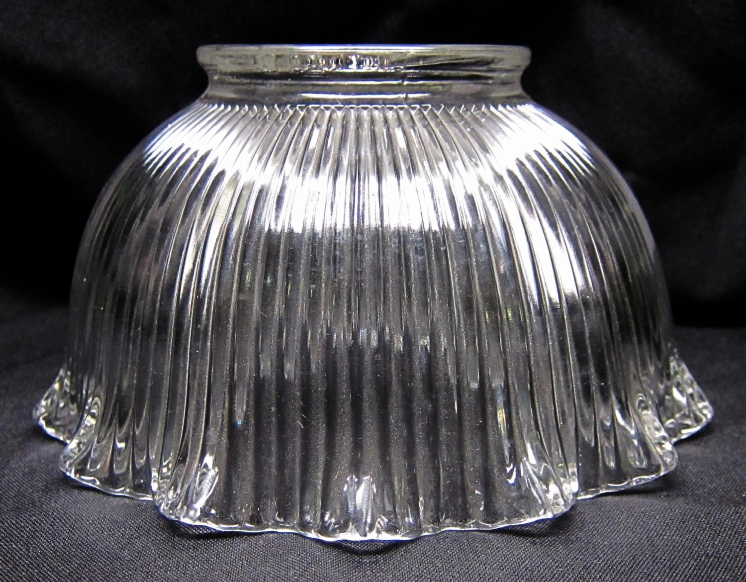 Custom 1920s Holophane Clear Glass 7.25 In. Pendant Light 6 Custom 1920s Holophane Clear Glass 7.25 In. Pendant Light - Image 4