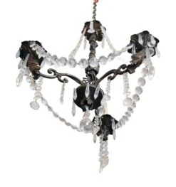 French 3 Arm Bronze & Crystal Chandelier 13 French 3 Arm Bronze & Crystal Chandelier -OGT Sale Store m232266 06