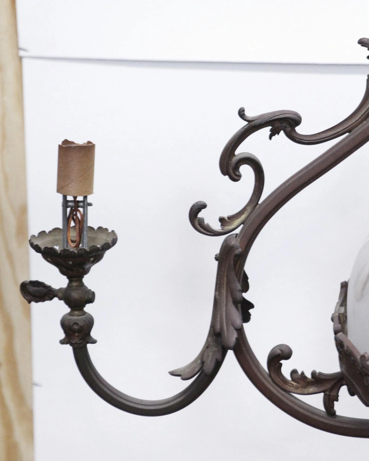 Antique Victorian 2 Arm Bronze Gas Light 7 Antique Victorian 2 Arm Bronze Gas Light - Image 5