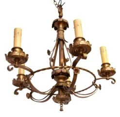 Antique 5 Light French Chandelier With Gold Finish -OGT Sale Store m232320 07