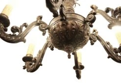 Victorian Bronze 6 Arm Seahorse Motif Chandelier 13 Victorian Bronze 6 Arm Seahorse Motif Chandelier -OGT Sale Store m232627 05
