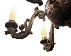 Victorian Bronze 6 Arm Seahorse Motif Chandelier 15 Victorian Bronze 6 Arm Seahorse Motif Chandelier -OGT Sale Store m232627 07