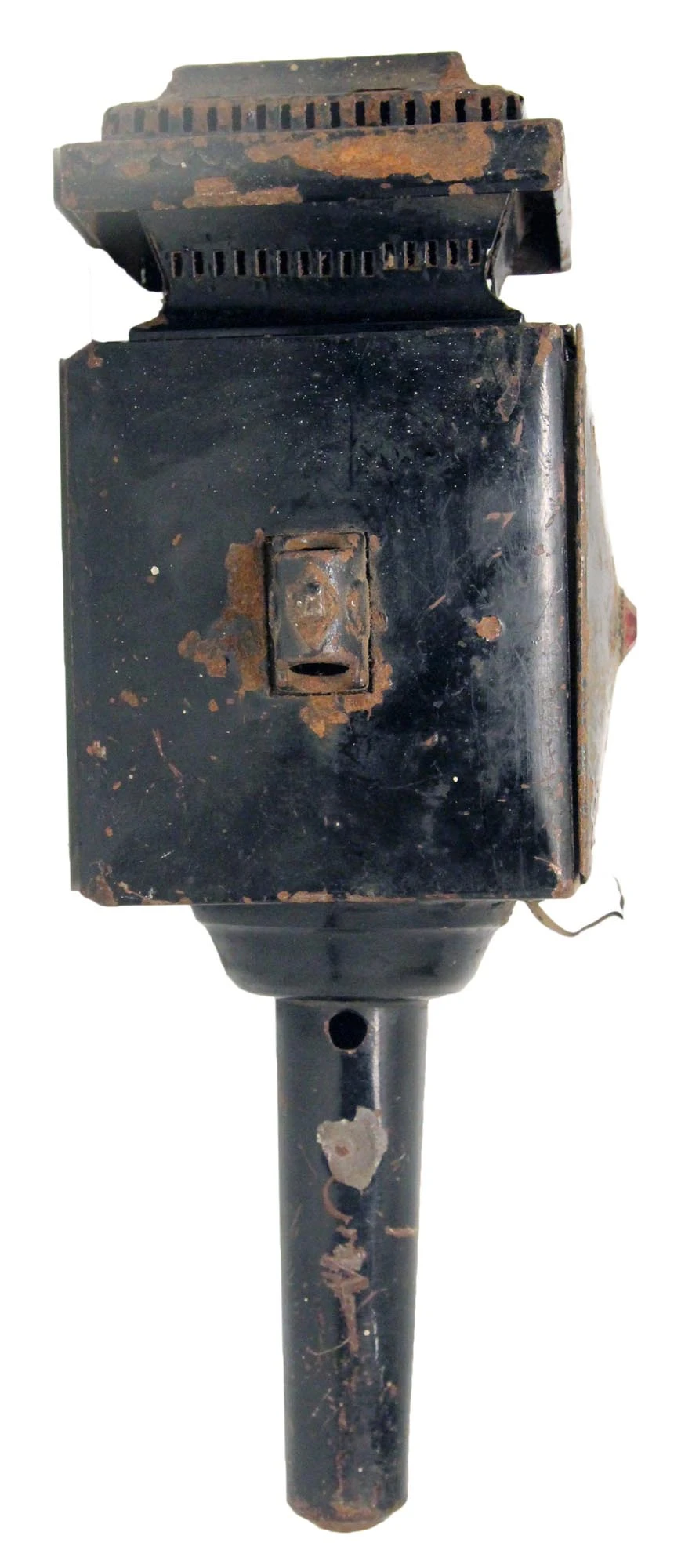 Old Red Jeweled Carriage Lantern 6 Old Red Jeweled Carriage Lantern - Image 4