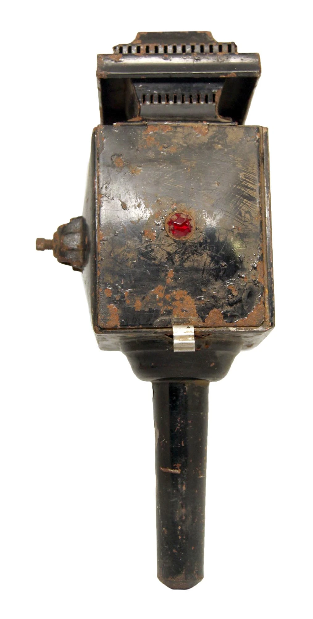 Old Red Jeweled Carriage Lantern 7 Old Red Jeweled Carriage Lantern - Image 5