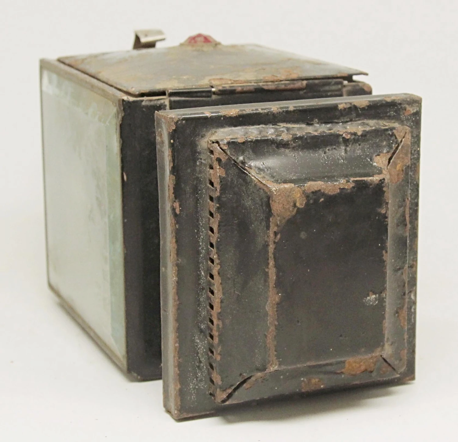 Old Red Jeweled Carriage Lantern 8 Old Red Jeweled Carriage Lantern - Image 6