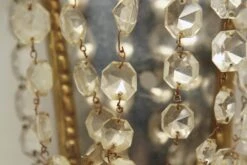 Pair Of Antique Mirrored Crystal Wall Sconces 16 Pair Of Antique Mirrored Crystal Wall Sconces -OGT Sale Store m233287 05