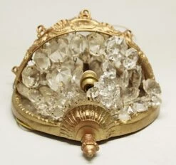 Pair Of Antique Mirrored Crystal Wall Sconces 18 Pair Of Antique Mirrored Crystal Wall Sconces -OGT Sale Store m233287 07