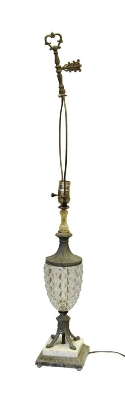 Victorian Clear Glass Bronze & Marble Table Lamp 19 Victorian Clear Glass Bronze & Marble Table Lamp -OGT Sale Store m233369 09