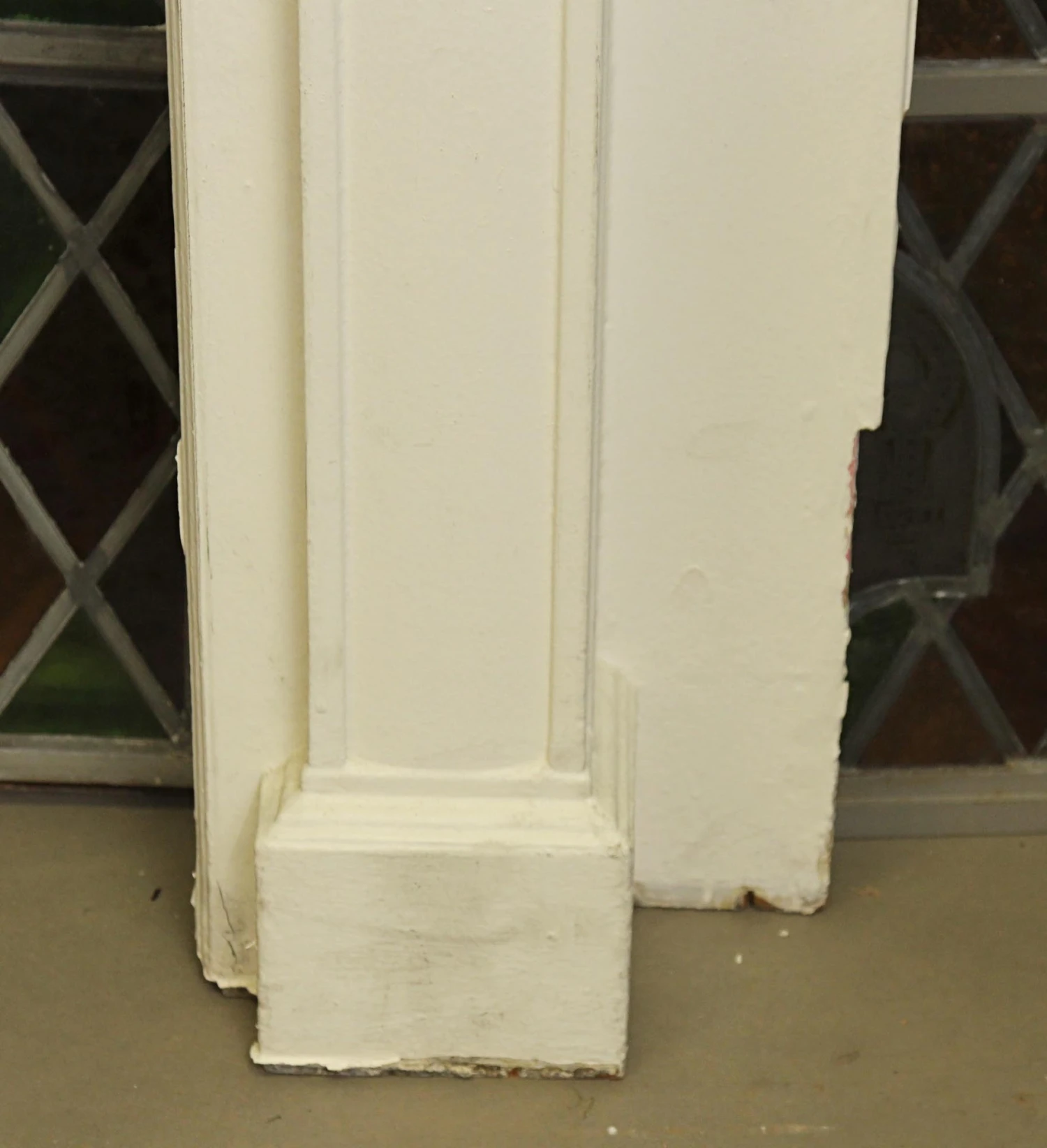 Antique Federal Wooden Mantel With Beveled Mirror 11 Antique Federal Wooden Mantel With Beveled Mirror - Image 9