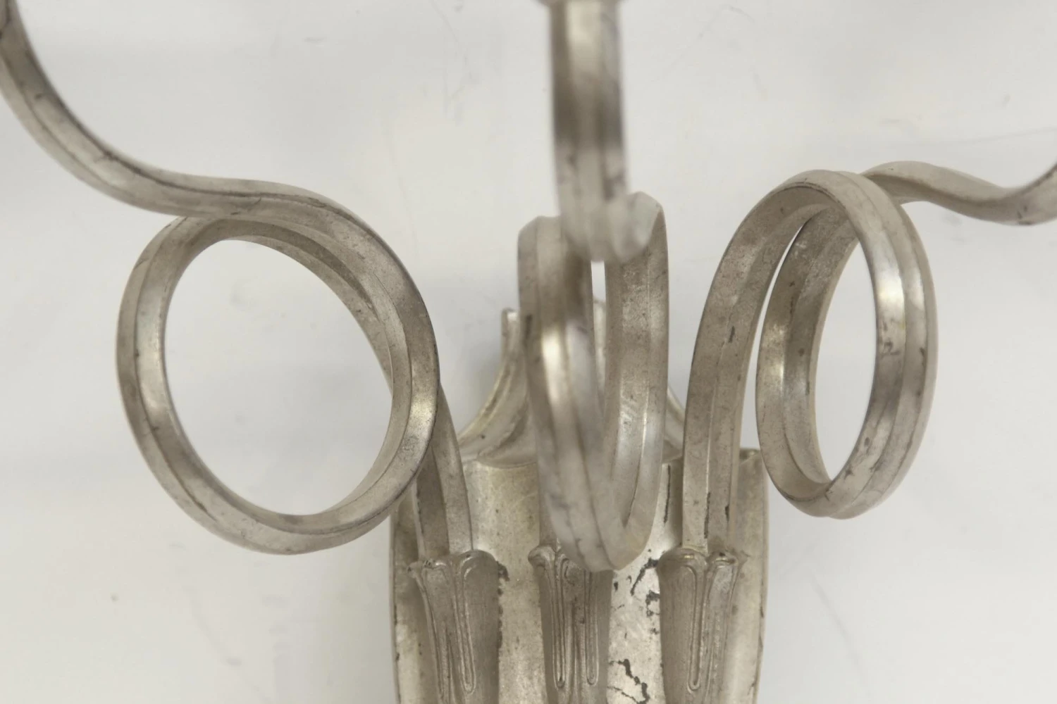 Antique Victorian Silver Tulip 3 Arm Caldwell Wall Sconce 6 Antique Victorian Silver Tulip 3 Arm Caldwell Wall Sconce - Image 4