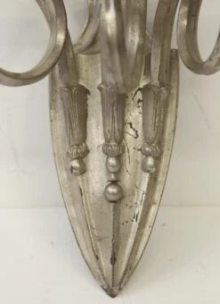 Antique Victorian Silver Tulip 3 Arm Caldwell Wall Sconce 13 Antique Victorian Silver Tulip 3 Arm Caldwell Wall Sconce -OGT Sale Store m235281 05