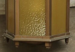 Antique Brass Gothic Amber Textured Glass Ceiling Lantern 18 Antique Brass Gothic Amber Textured Glass Ceiling Lantern -OGT Sale Store m235335 08