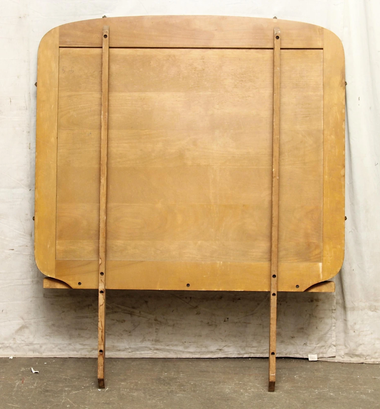 Rounded Square Dresser Mirror With Wooden Base 8 Rounded Square Dresser Mirror With Wooden Base - Image 6