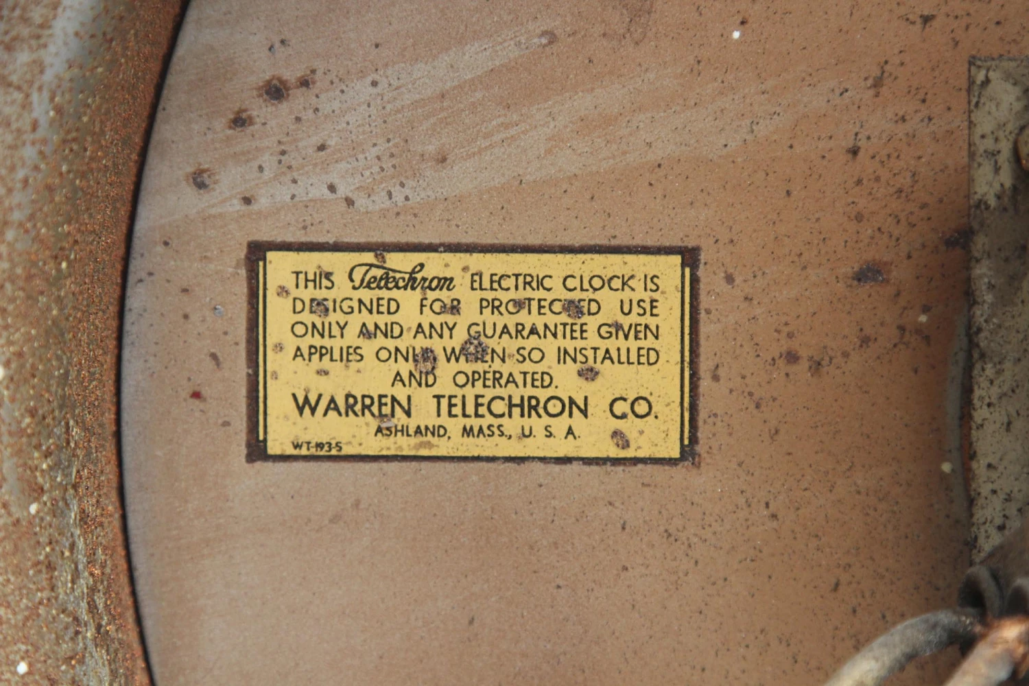 Vintage Painted Telechron Clock 8 Vintage Painted Telechron Clock - Image 7