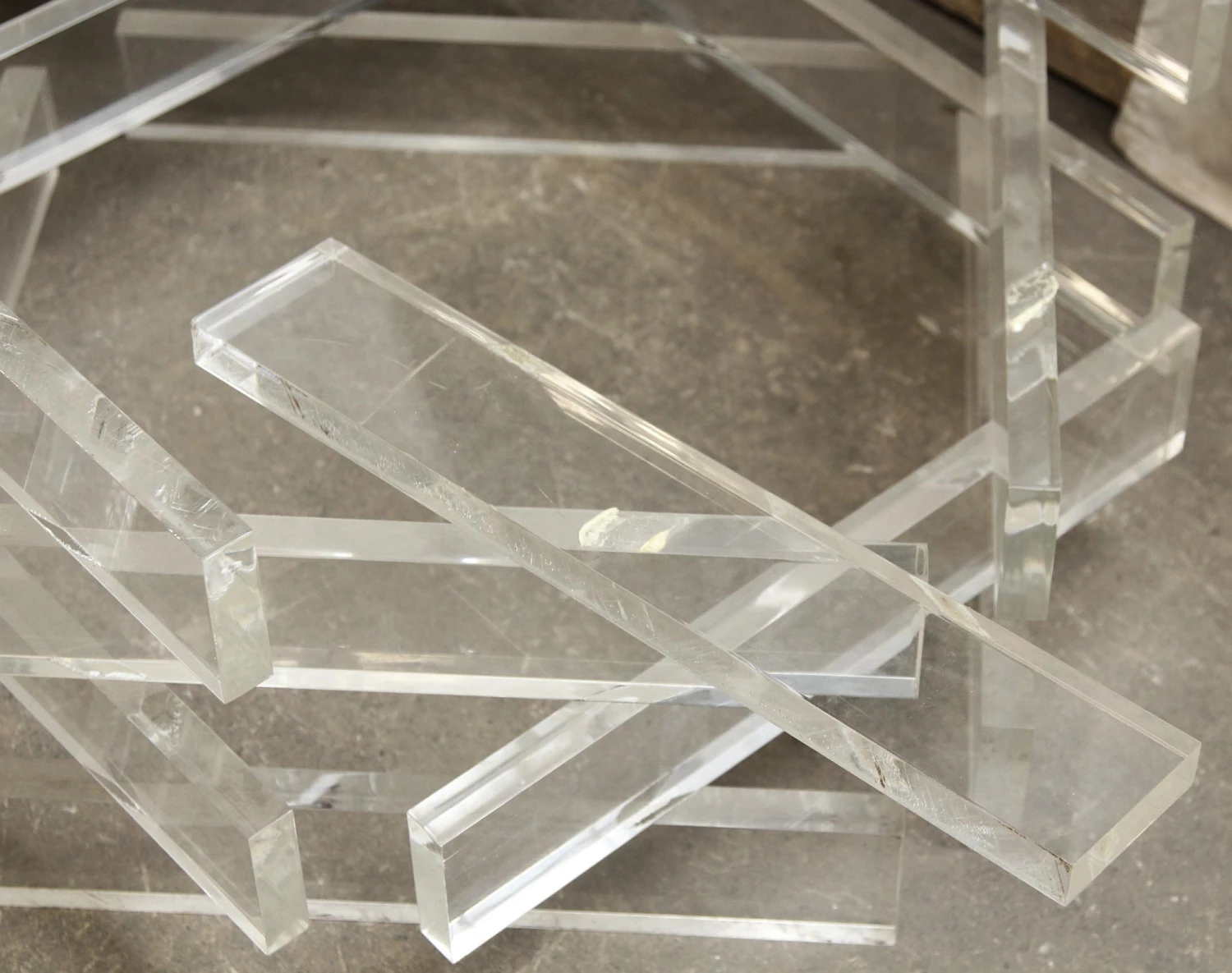 Lucite Square Table Base 7 Lucite Square Table Base - Image 5