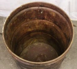 Large Black Rusted Trash Barrel Can 9 Large Black Rusted Trash Barrel Can -OGT Sale Store m235905 04