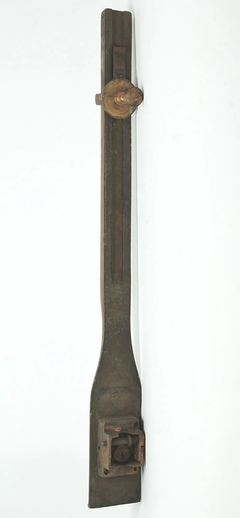 Antique 19.5 Commercial Brass Door Pull 6 Antique 19.5 Commercial Brass Door Pull - Image 4