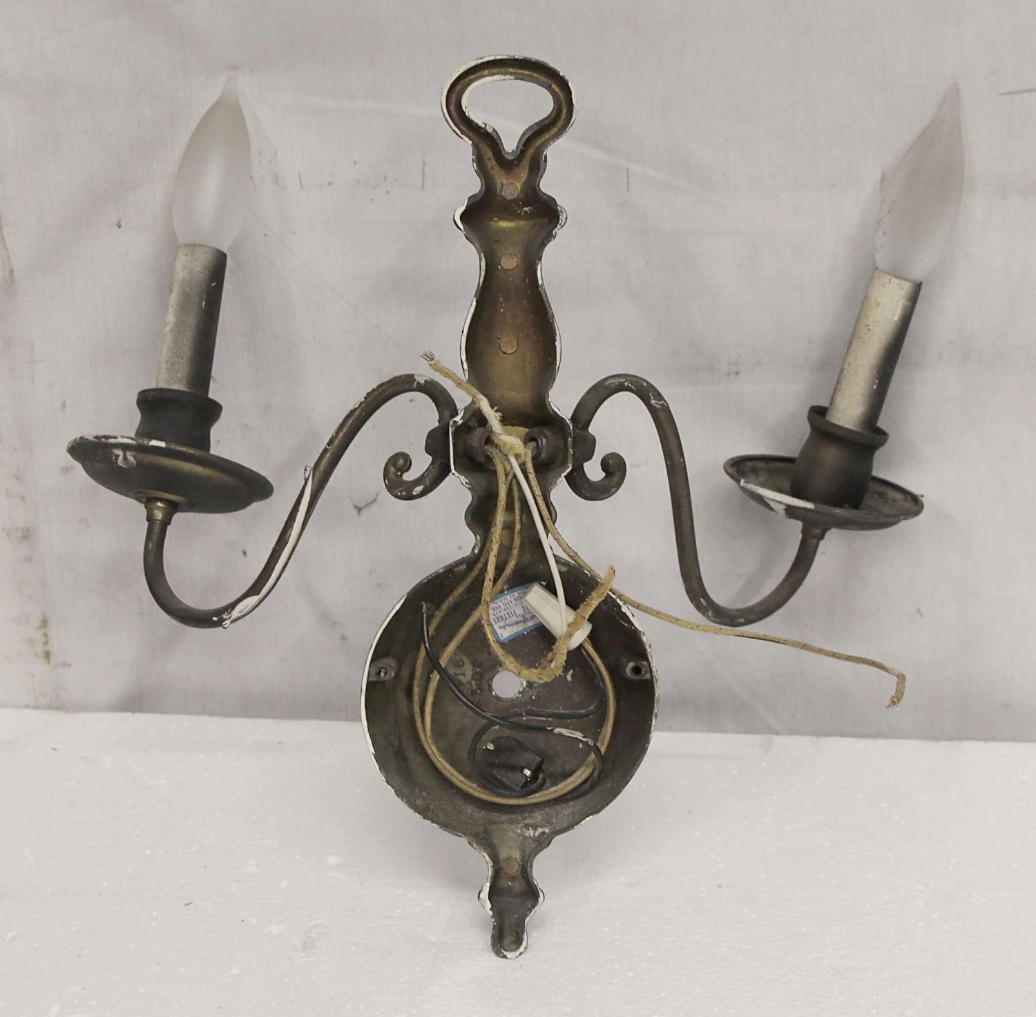 Set Of Black 2 Arm Brass Colonial Wall Sconces 6 Set Of Black 2 Arm Brass Colonial Wall Sconces - Image 4