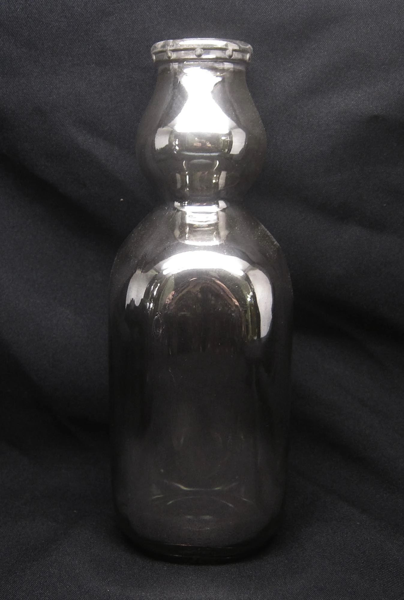 Single 1950s Hand Silvered Glass Milk Bottle 8 Single 1950s Hand Silvered Glass Milk Bottle - Image 6