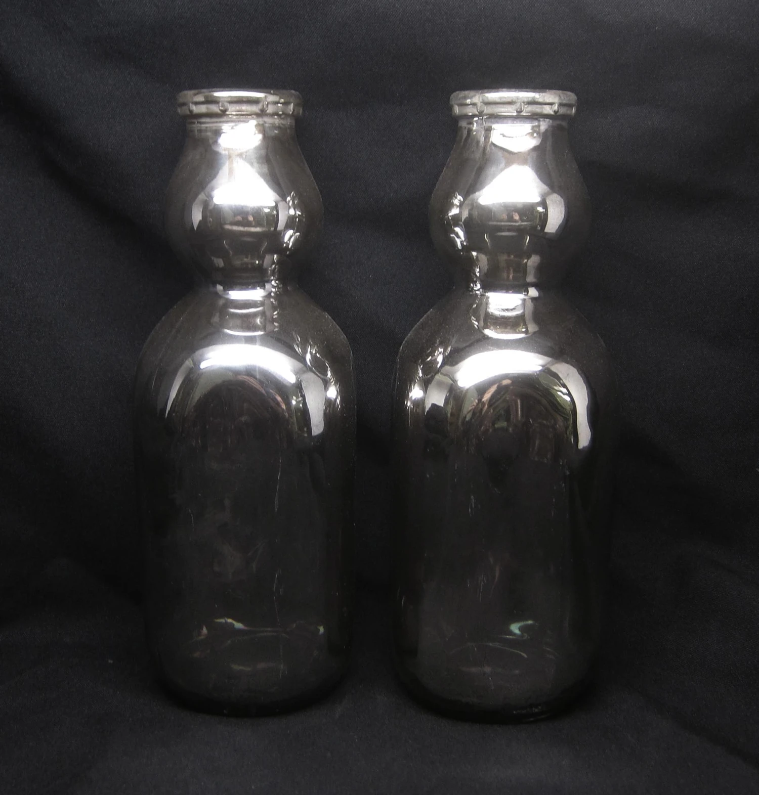 Single 1950s Hand Silvered Glass Milk Bottle 11 Single 1950s Hand Silvered Glass Milk Bottle - Image 9