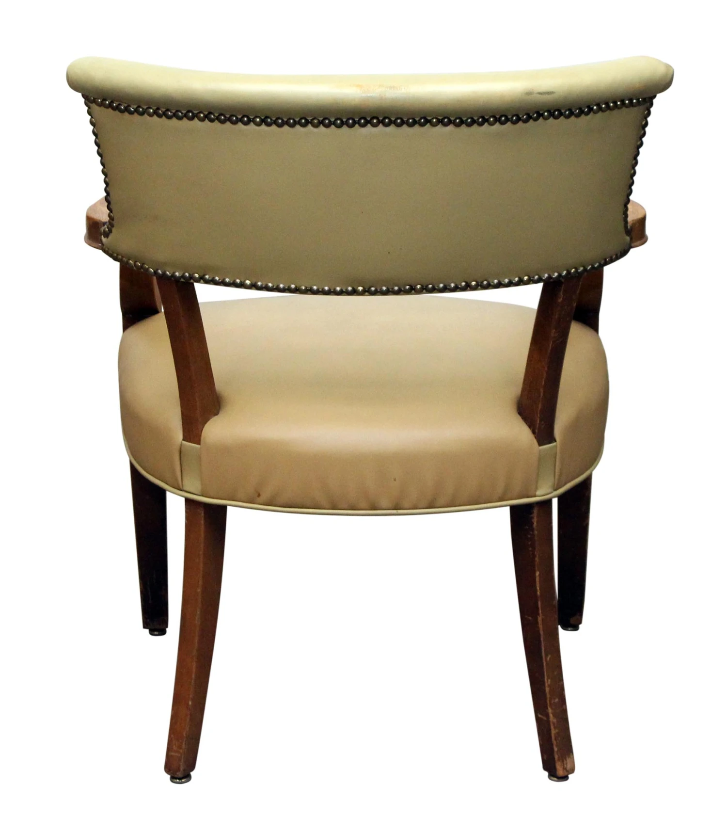 Studded Vinyl Tan Chair 9 Studded Vinyl Tan Chair - Image 7