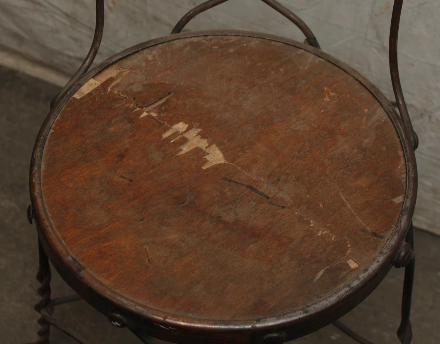 Worn Ice Cream Parlor Chair 7 Worn Ice Cream Parlor Chair - Image 5