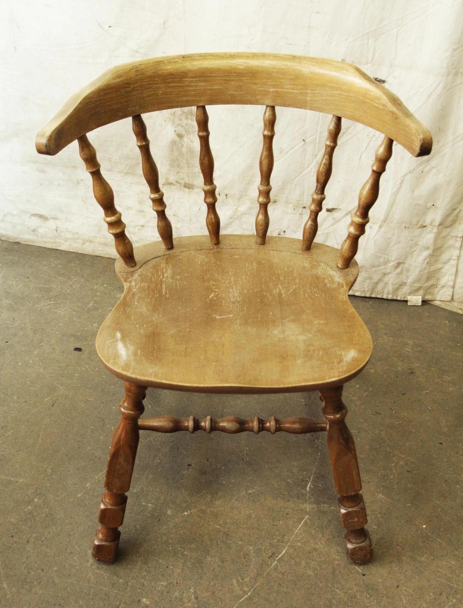 Antique Wooden Captains Chair 6 Antique Wooden Captains Chair - Image 4
