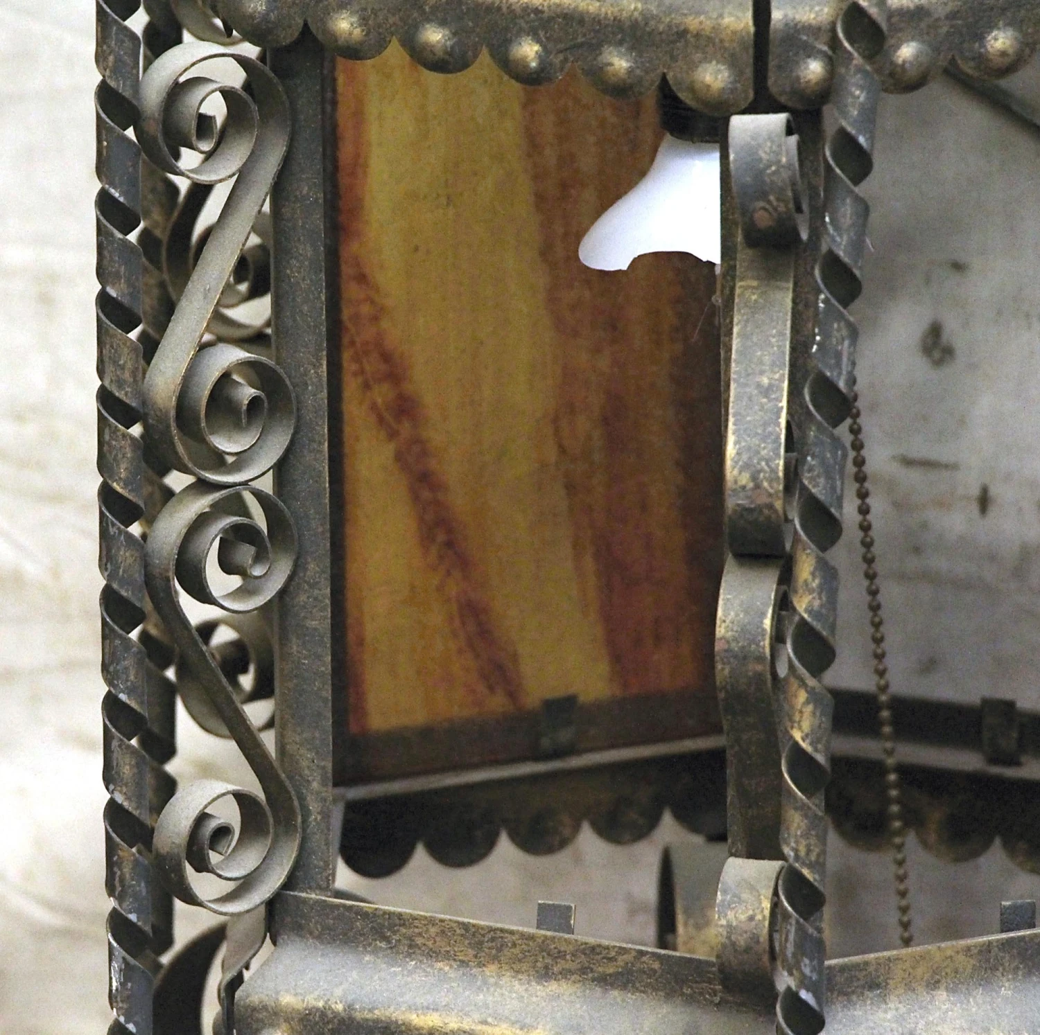 Antique Black Iron Ceiling Lantern 6 Antique Black Iron Ceiling Lantern - Image 4