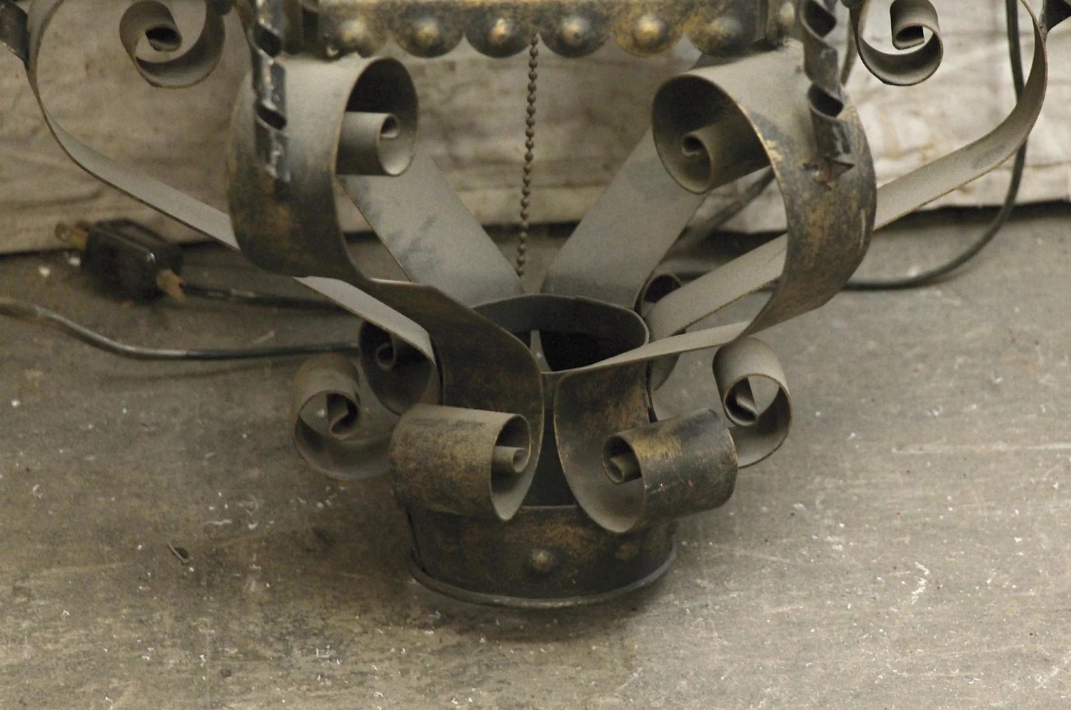 Antique Black Iron Ceiling Lantern 7 Antique Black Iron Ceiling Lantern - Image 5