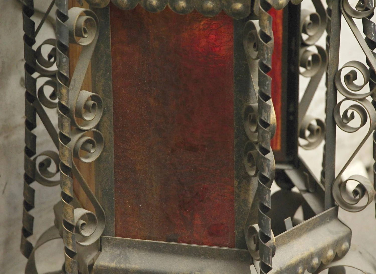 Antique Black Iron Ceiling Lantern 8 Antique Black Iron Ceiling Lantern - Image 6