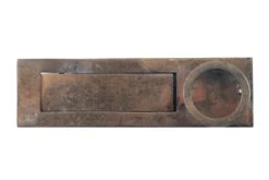 Copper Plated Door Letter Slot With Knocker