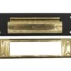 Modern 8 In. Solid Black & Brass Mail Slot -OGT Sale Store mail hardware modern 8 in solid black brass mail slot q271344