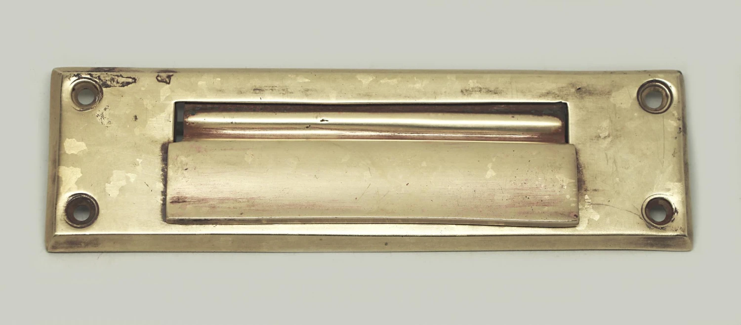Polished Brass Vintage Letter Slot 3 Polished Brass Vintage Letter Slot