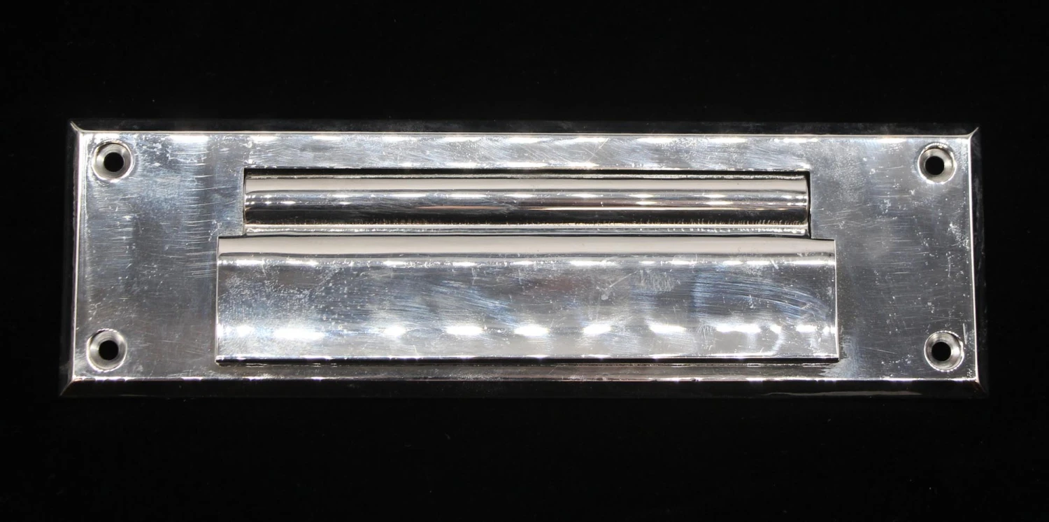 Modern 8.25 In. Chrome Plated Brass Mail Slot 4 Modern 8.25 In. Chrome Plated Brass Mail Slot - Image 2